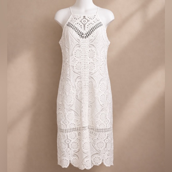 J.O.A. Dresses & Skirts - J.O.A. White Lace Midi Dress